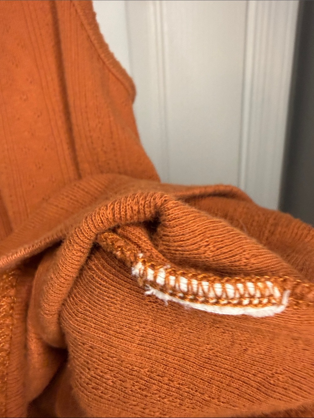 Faherty Slim Ribbed Tank Top in Rust - Picture 4 of 5